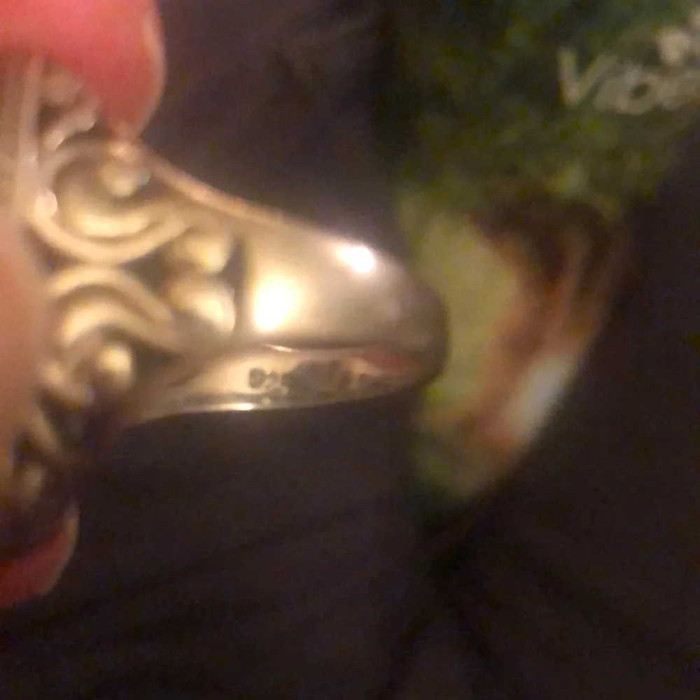 Red Coral and Sterling Ring size 9